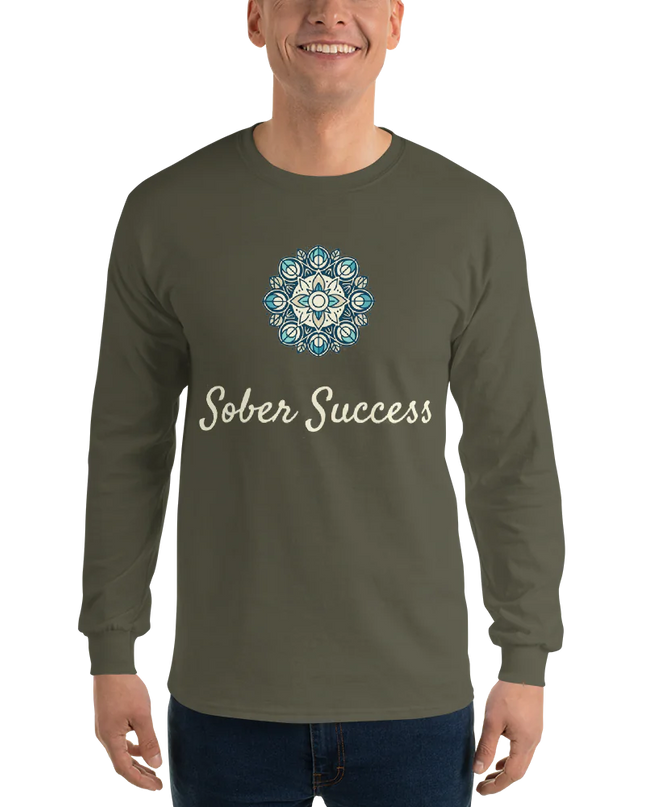 Purpose-Focused Men’s Long Sleeve Shirt by Sober Success