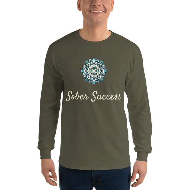 Purpose-Focused Men’s Long Sleeve Shirt by Sober Success
