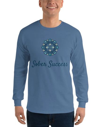 Purpose-Focused Men’s Long Sleeve Shirt by Sober Success