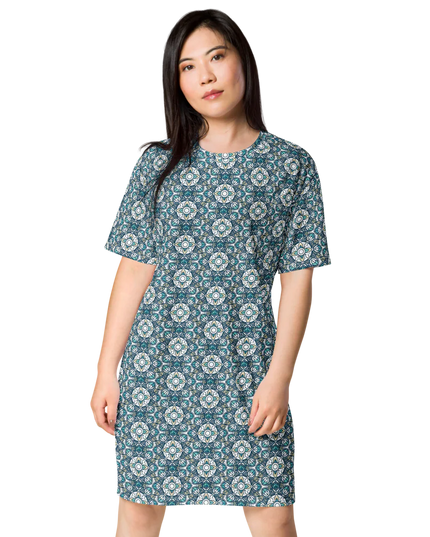 Serenity in Motion Relaxed Fit Tee Dress by Sober Success