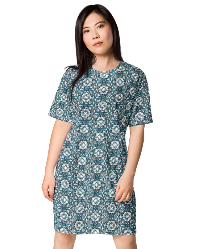 Serenity in Motion Relaxed Fit Tee Dress by Sober Success