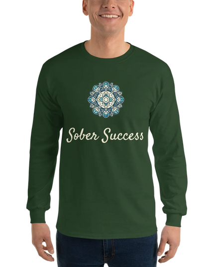 Purpose-Focused Men’s Long Sleeve Shirt by Sober Success