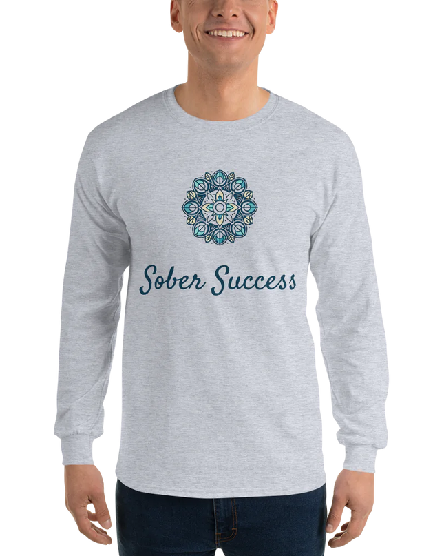 Purpose-Focused Men’s Long Sleeve Shirt by Sober Success