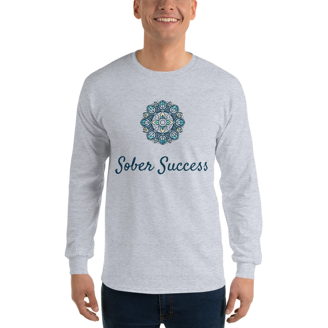 Purpose-Focused Men’s Long Sleeve Shirt by Sober Success
