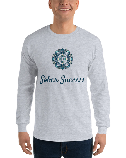 Purpose-Focused Men’s Long Sleeve Shirt by Sober Success