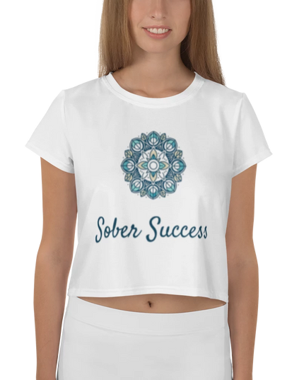 Sober Success Everyday Freedom Crop Tee – Soft, Strong, Styled