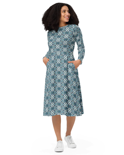 Serenity in Motion Midi Dress – Sober Success Edition