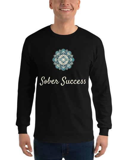 Purpose-Focused Men’s Long Sleeve Shirt by Sober Success