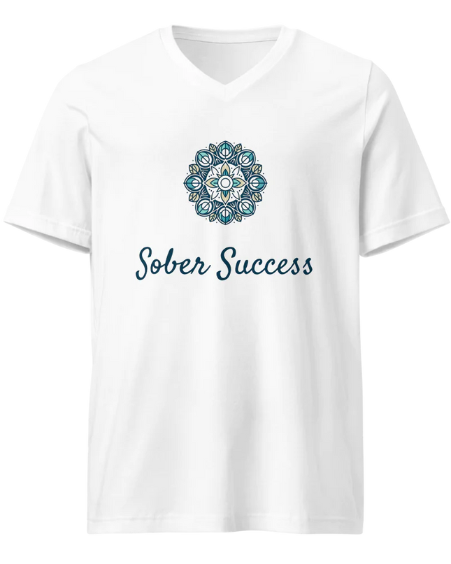 Sober Success Everyday V-Neck Tee – Clean Fit, Conscious Comfort