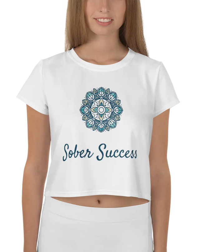 Sober Success Everyday Freedom Crop Tee – Soft, Strong, Styled
