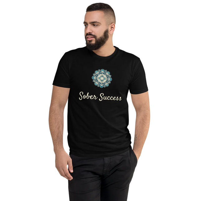 Sober Success Next Level Men's Tee – Classic Fit, Purpose-Driven Design