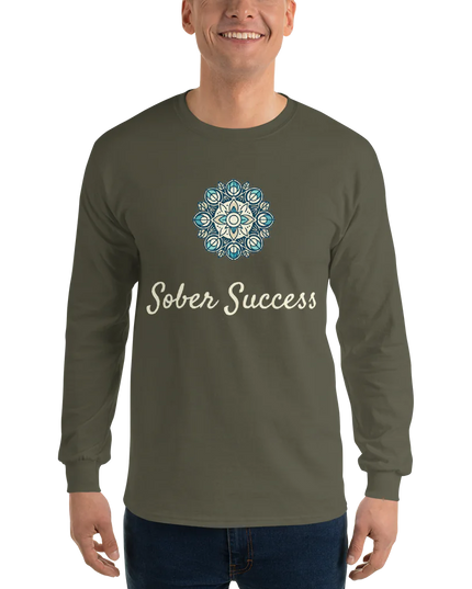 Purpose-Focused Men’s Long Sleeve Shirt by Sober Success