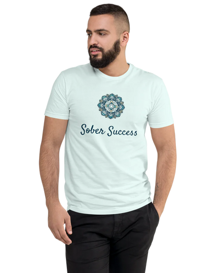 Sober Success Next Level Men's Tee – Classic Fit, Purpose-Driven Design