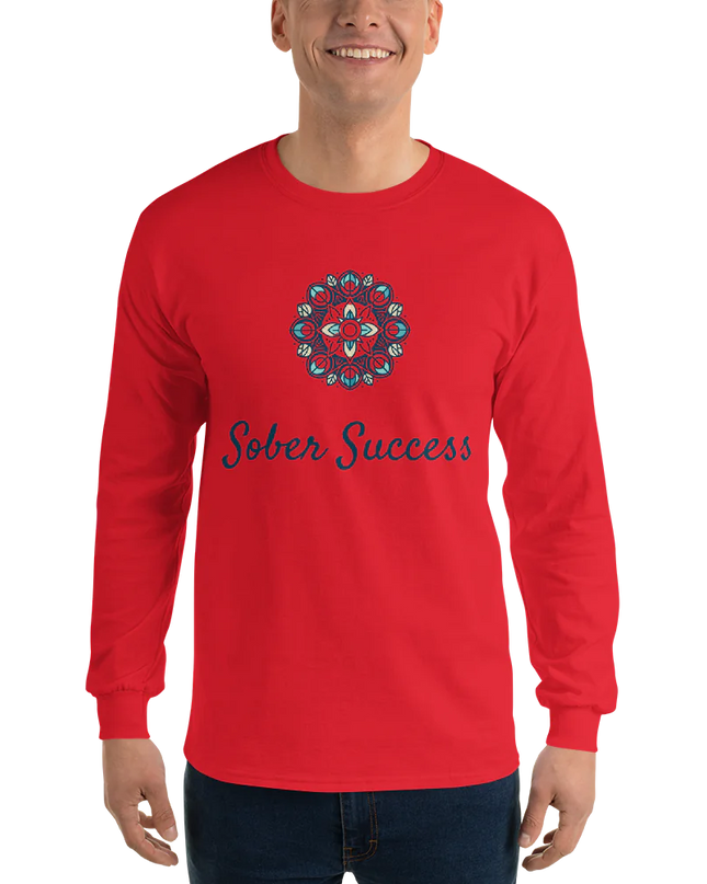 Purpose-Focused Men’s Long Sleeve Shirt by Sober Success