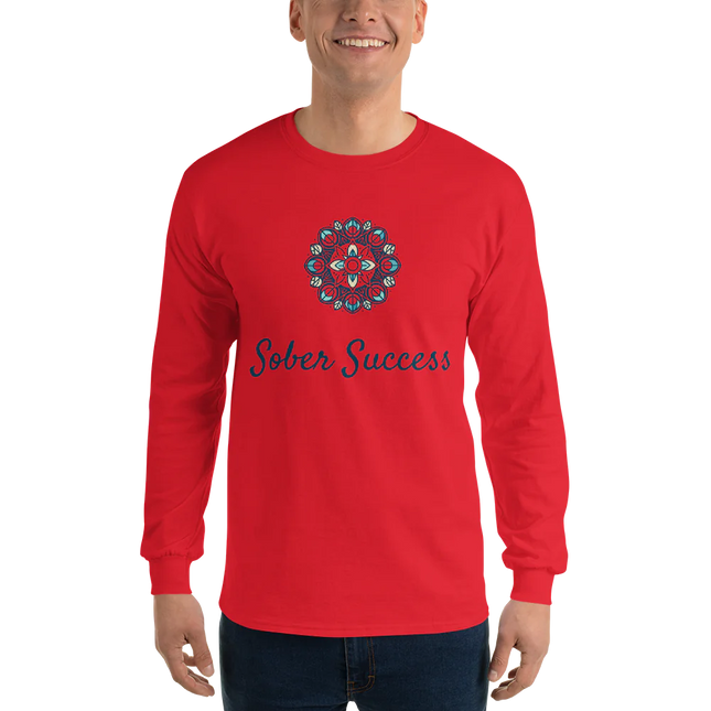 Purpose-Focused Men’s Long Sleeve Shirt by Sober Success