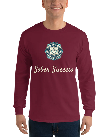 Purpose-Focused Men’s Long Sleeve Shirt by Sober Success