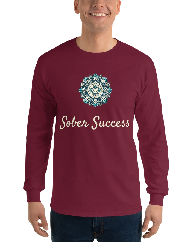 Purpose-Focused Men’s Long Sleeve Shirt by Sober Success