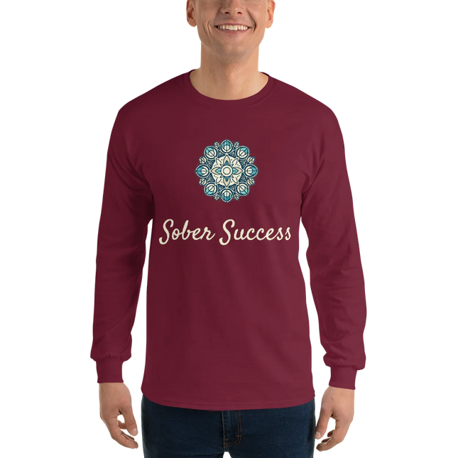 Purpose-Focused Men’s Long Sleeve Shirt by Sober Success