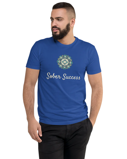 Sober Success Next Level Men's Tee – Classic Fit, Purpose-Driven Design