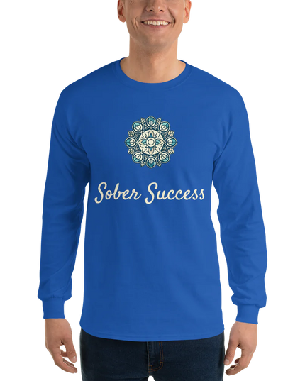 Purpose-Focused Men’s Long Sleeve Shirt by Sober Success