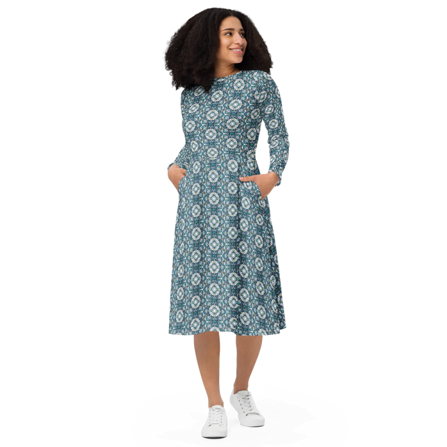 Serenity in Motion Midi Dress – Sober Success Edition
