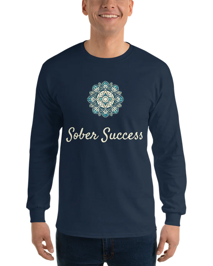 Purpose-Focused Men’s Long Sleeve Shirt by Sober Success