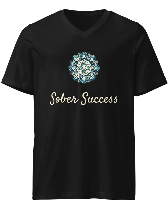 Sober Success Everyday V-Neck Tee – Clean Fit, Conscious Comfort