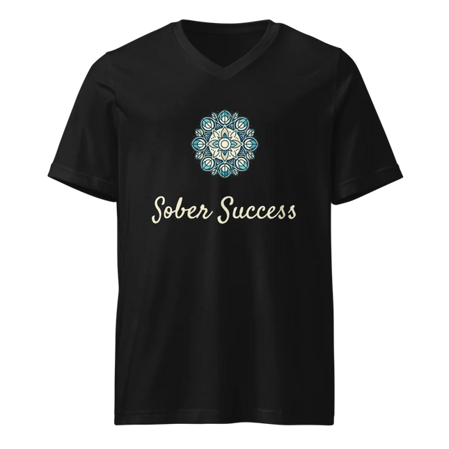 Sober Success Everyday V-Neck Tee – Clean Fit, Conscious Comfort
