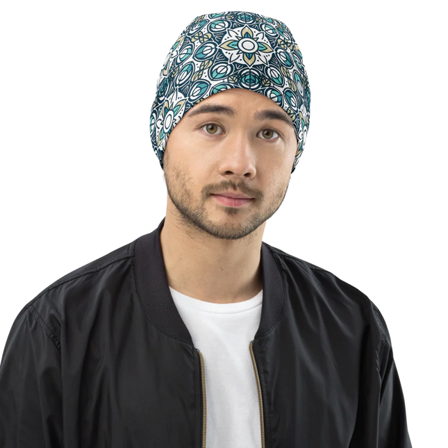 Serenity in Motion Patterned Beanie by Sober Success